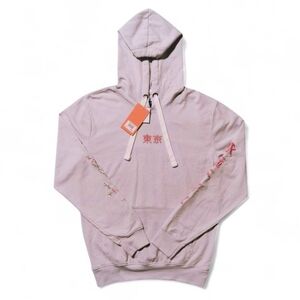 Blind Rooster Light Purple Floral Embroidered Fleece Hoodie